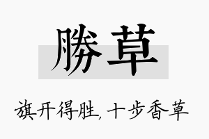 胜草名字的寓意及含义