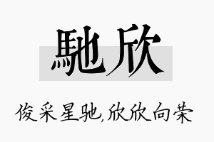 驰欣名字的寓意及含义