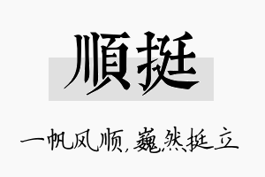 顺挺名字的寓意及含义