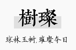 树璨名字的寓意及含义