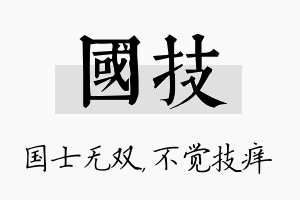 国技名字的寓意及含义