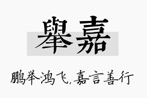 举嘉名字的寓意及含义