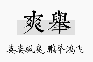 爽举名字的寓意及含义