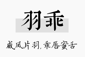 羽乖名字的寓意及含义