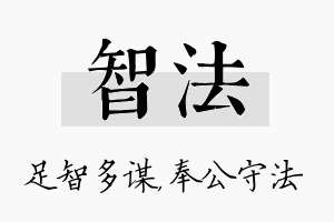 智法名字的寓意及含义