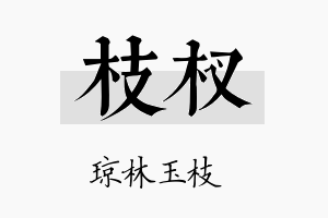 枝杈名字的寓意及含义