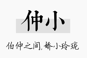 仲小名字的寓意及含义