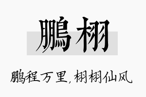 鹏栩名字的寓意及含义