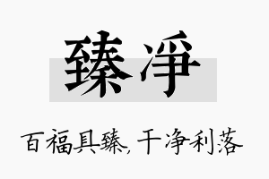 臻净名字的寓意及含义