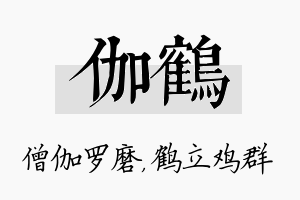 伽鹤名字的寓意及含义