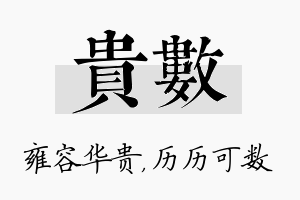 贵数名字的寓意及含义