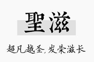 圣滋名字的寓意及含义