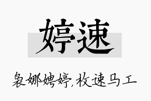 婷速名字的寓意及含义