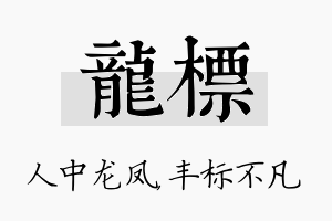 龙标名字的寓意及含义