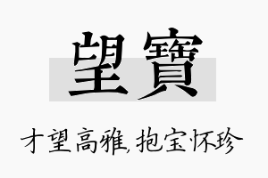 望宝名字的寓意及含义