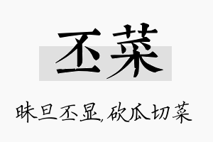 丕菜名字的寓意及含义