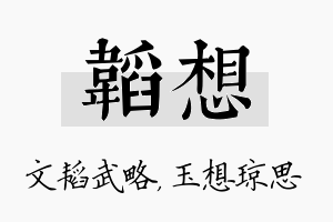 韬想名字的寓意及含义