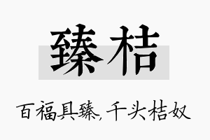 臻桔名字的寓意及含义