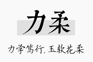 力柔名字的寓意及含义