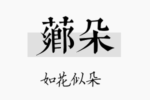 芗朵名字的寓意及含义