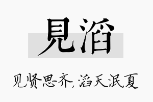 见滔名字的寓意及含义