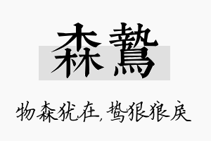 森鸷名字的寓意及含义