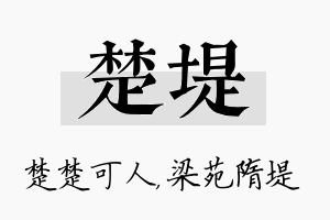 楚堤名字的寓意及含义