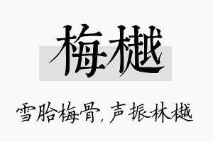 梅樾名字的寓意及含义