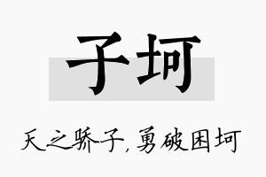 子坷名字的寓意及含义