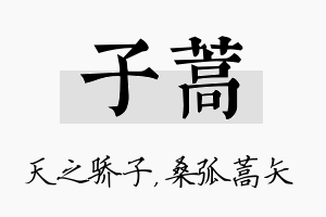 子蒿名字的寓意及含义