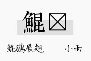 鲲溦名字的寓意及含义