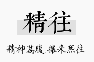 精往名字的寓意及含义