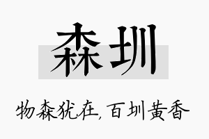 森圳名字的寓意及含义