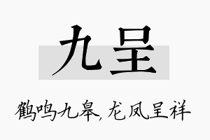 九呈名字的寓意及含义