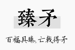 臻矛名字的寓意及含义