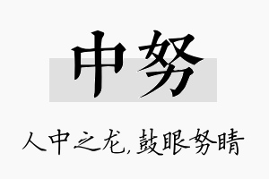 中努名字的寓意及含义