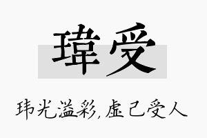 玮受名字的寓意及含义