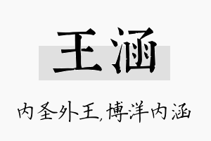 王涵名字的寓意及含义