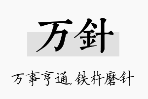 万针名字的寓意及含义