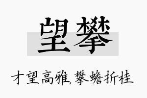 望攀名字的寓意及含义