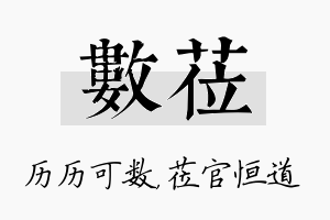 数莅名字的寓意及含义