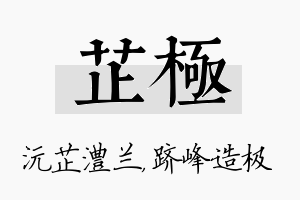 芷极名字的寓意及含义