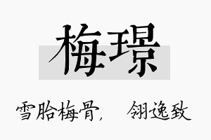 梅璟名字的寓意及含义