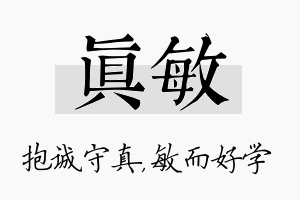 真敏名字的寓意及含义