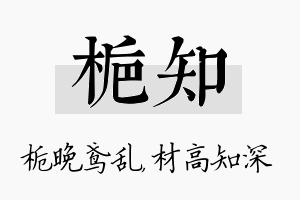 栀知名字的寓意及含义