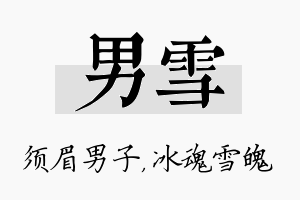 男雪名字的寓意及含义