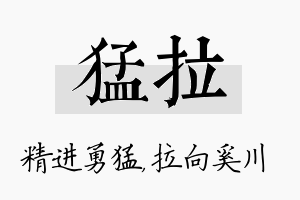 猛拉名字的寓意及含义