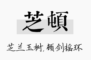 芝顿名字的寓意及含义