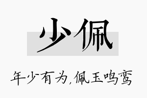 少佩名字的寓意及含义