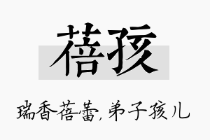 蓓孩名字的寓意及含义